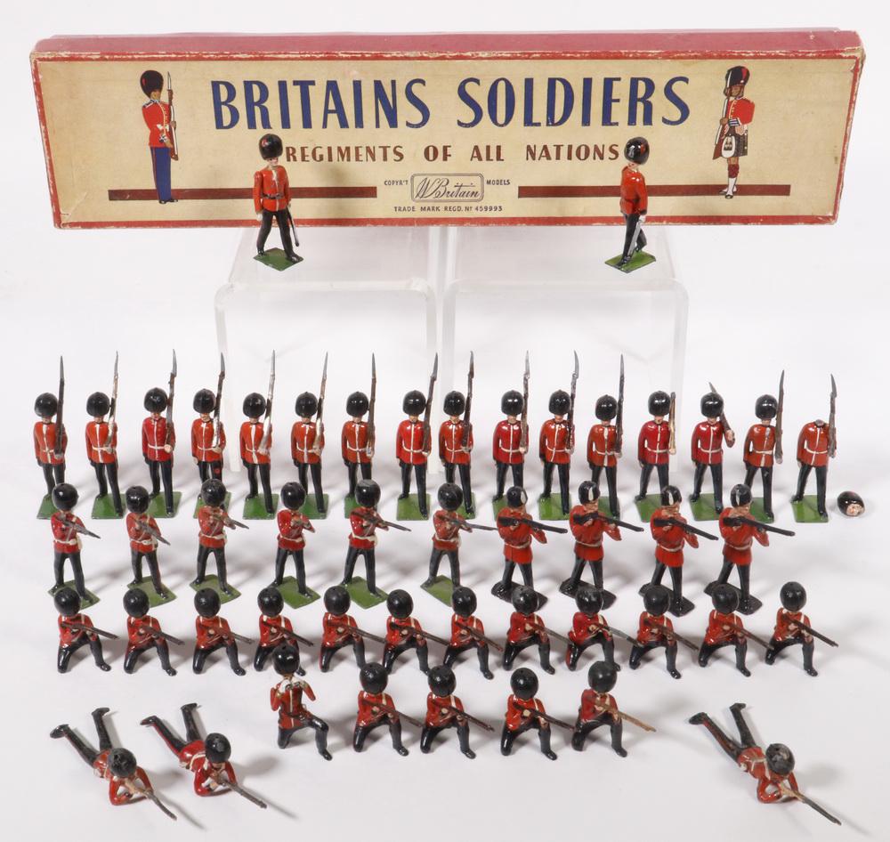 (48) BRITAINS TOY LEAD SOLDIERS, PLUS BOX (1 of 2)