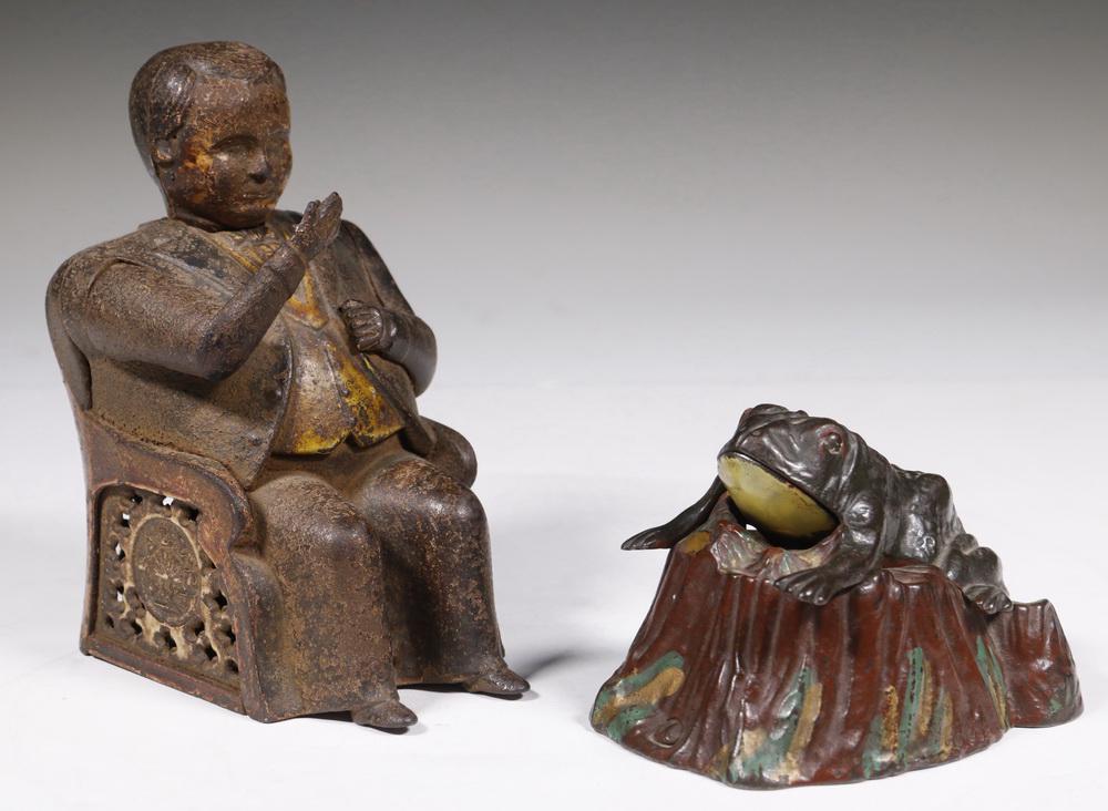 (2) CAST IRON MECHANICAL BANKS (1 of 3)