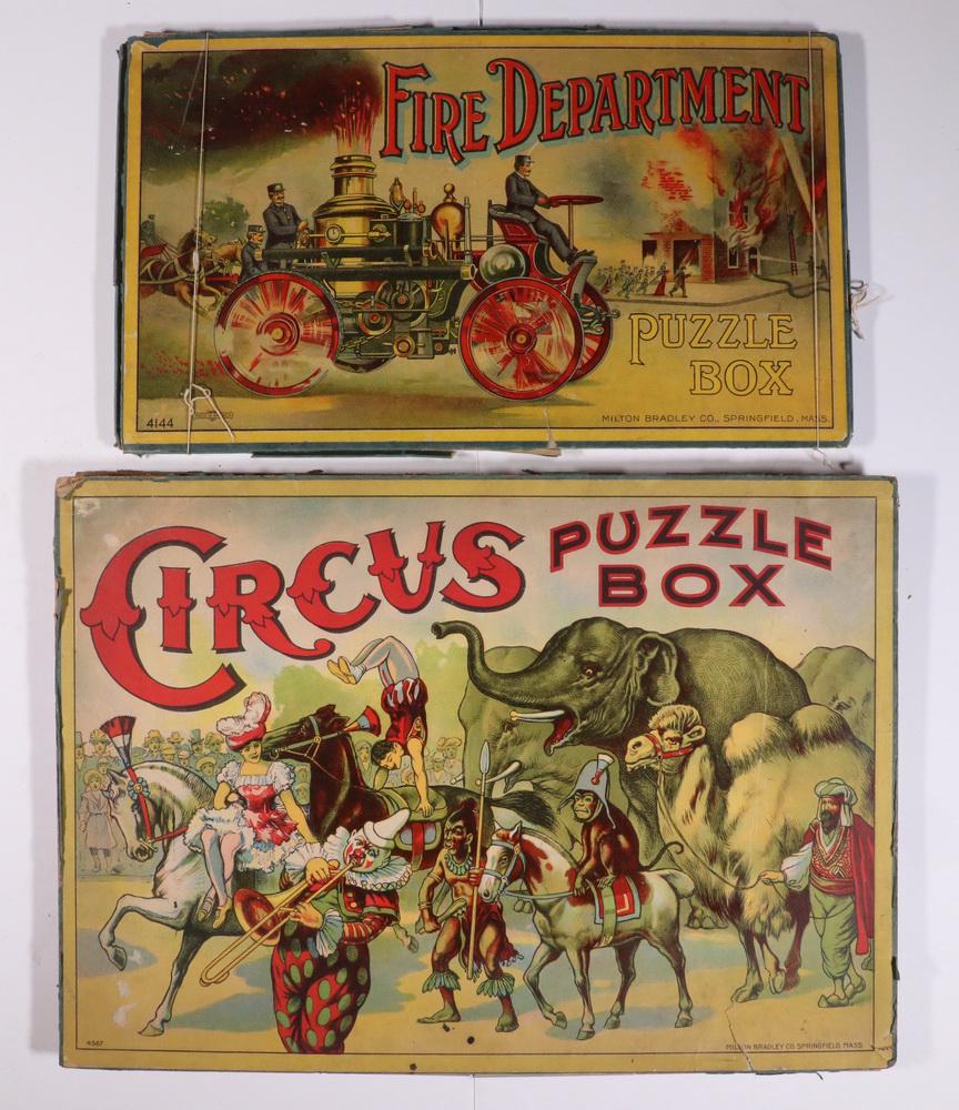 (2) VINTAGE MILTON BRADLEY PUZZLE SETS (1 of 4)