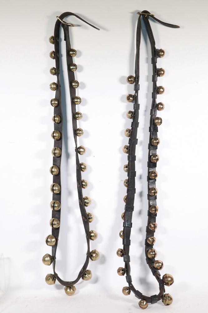 (2) STRAPS OF BRASS SLEIGH BELLS (1 of 1)