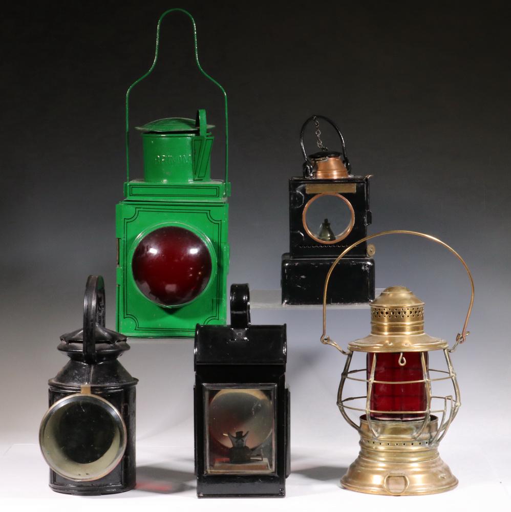 (5) Vintage Railroad Lanterns