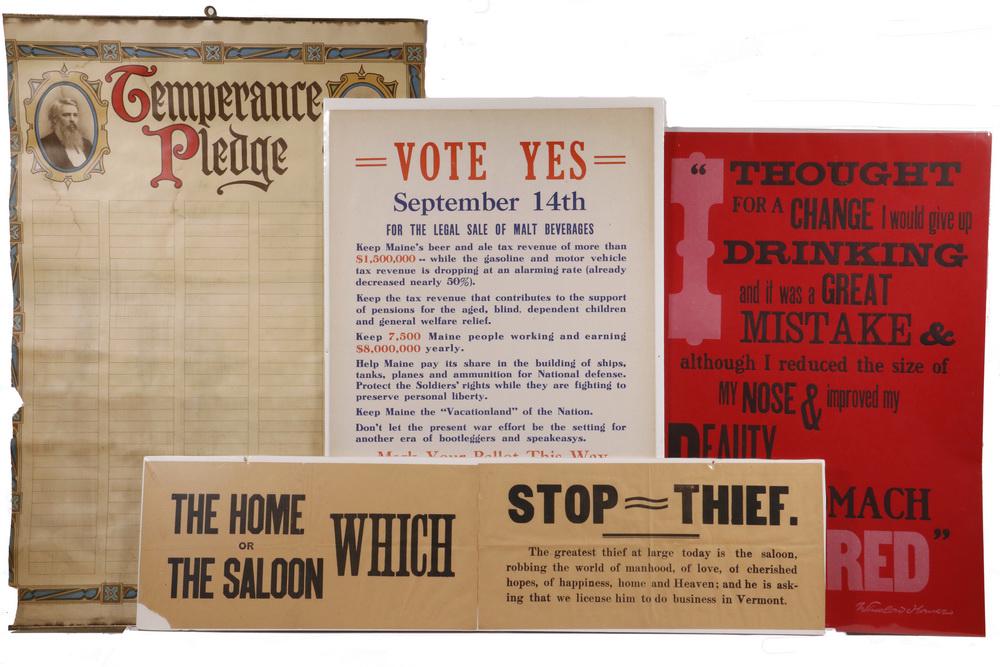 (4 PCS) TEMPERANCE/PROHIBITION RELATED EPHEMERA (1 of 4)