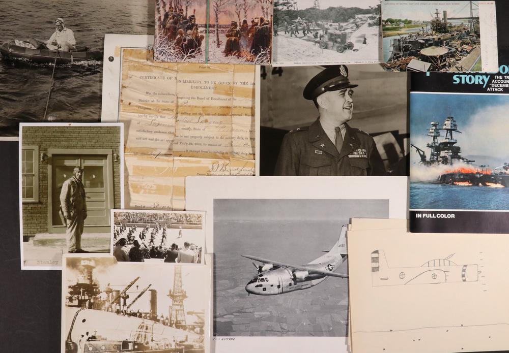 LOT OF MILITARY PHOTOS, POSTCARDS & ETC (1 of 2)
