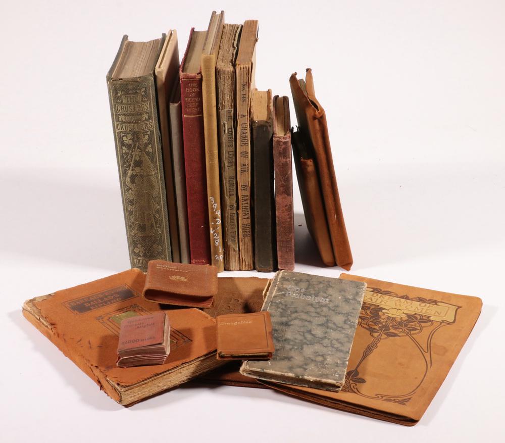 (18"Skipped Stitches" by Anna J. Granniss; ) EARLY 20TH: Including: (in limp suede bindings) "Dream of Fair Women" by Tennyson, Crowell ed.; Barrack-Room Ballads" by Kipling, Bares & Hopkins; "Dan Patch" by Heffner; "Rip Van Winkle" & "Sleepy Hollow" by Irv