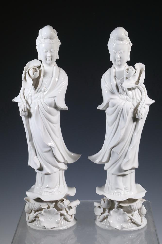 PR PORCELAIN GUANYIN FIGURINES (1 of 3)