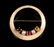 PEARL, GARNET, RUBY AND CITRINE 14K GOLD CIRCLE BROOCH