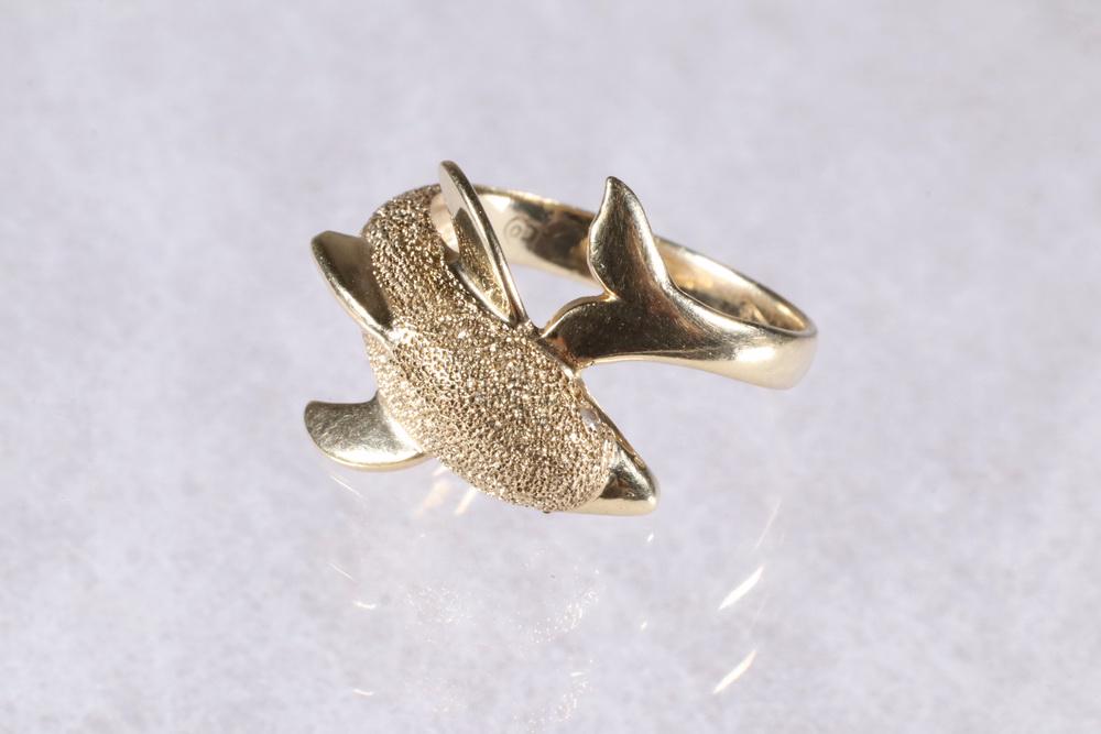14K GOLD DOLPHIN RING (1 of 1)