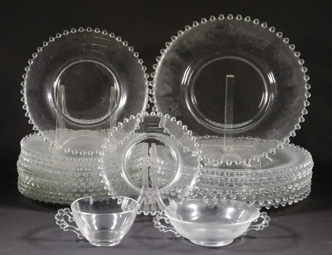 (37 PCS) CANDLEWICK PATTERN GLASS (1 of 1)