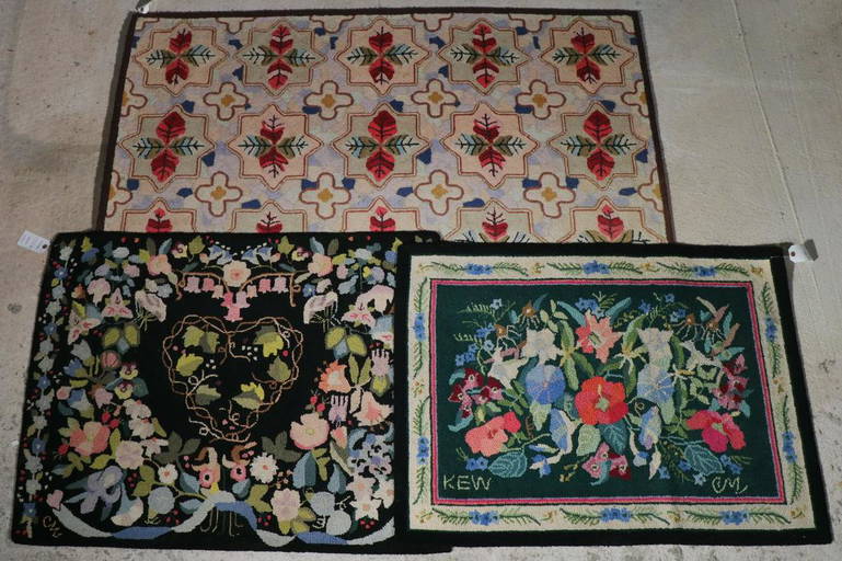 (3) Claire Murray Hooked Rugs