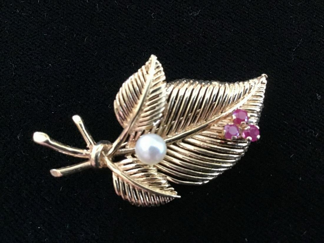 14K GOLD BROOCH (1 of 2)