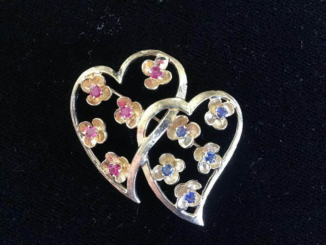 DOUBLE HEARTS BROOCH (1 of 2)