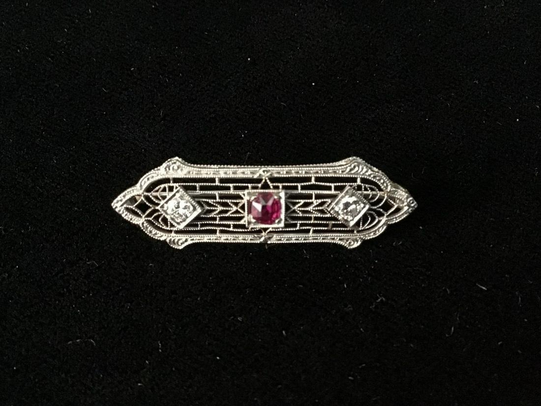RUBY & DIAMOND BROOCH (1 of 2)