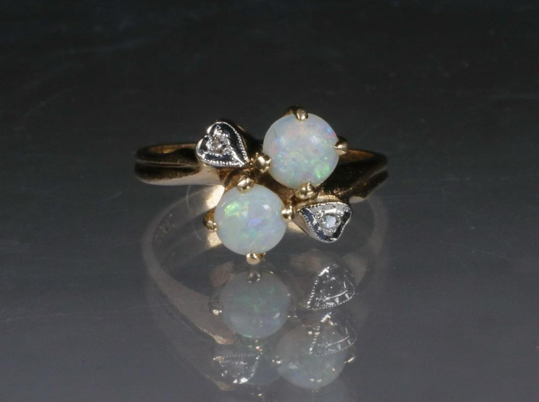 TWIN OPAL RING IN 14K GOLD (1 of 2)