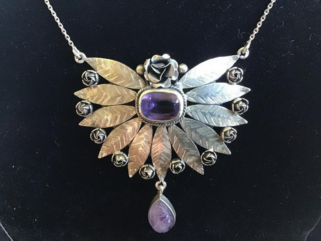 AMETHYST PENDANT NECKLACE (1 of 1)