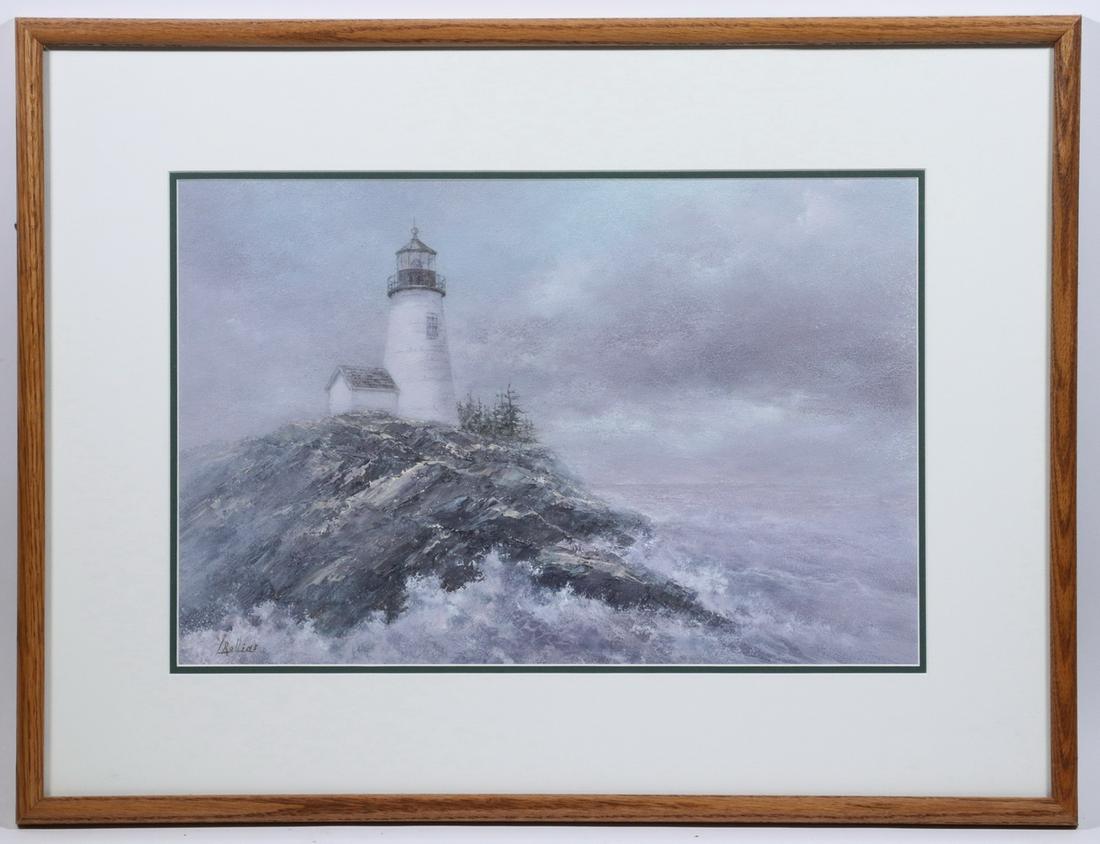 LIGHTHOUSE PAINTING BY L. ROLLINS (1 of 3)