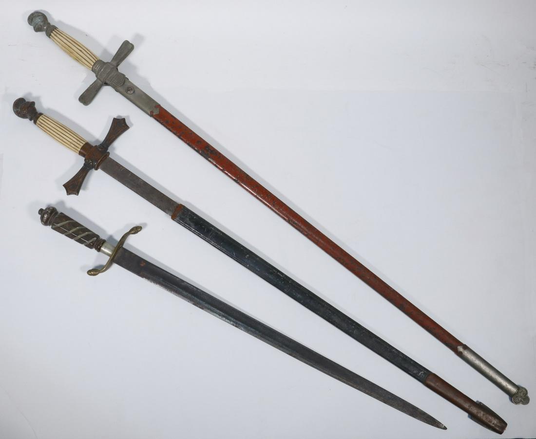 (3) FRATERNAL SWORDS (1 of 2)