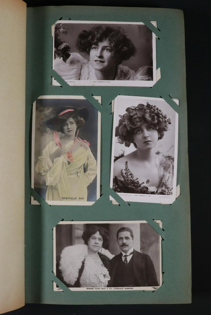 ALBUM OF (286) POSTCARDS OF BRITISH ACTORS AND (1 of 5)