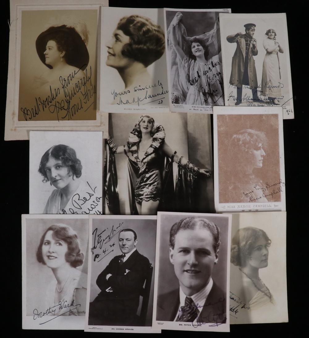 (63) SIGNED POSTCARDS OF BRITISH ACTORS & ACTRESSES, (1 of 2)