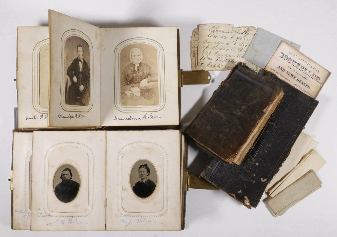 (2) CIVIL WAR ERA PHOTO ALBUMS & (2) POCKET DIARIES (1 of 3)