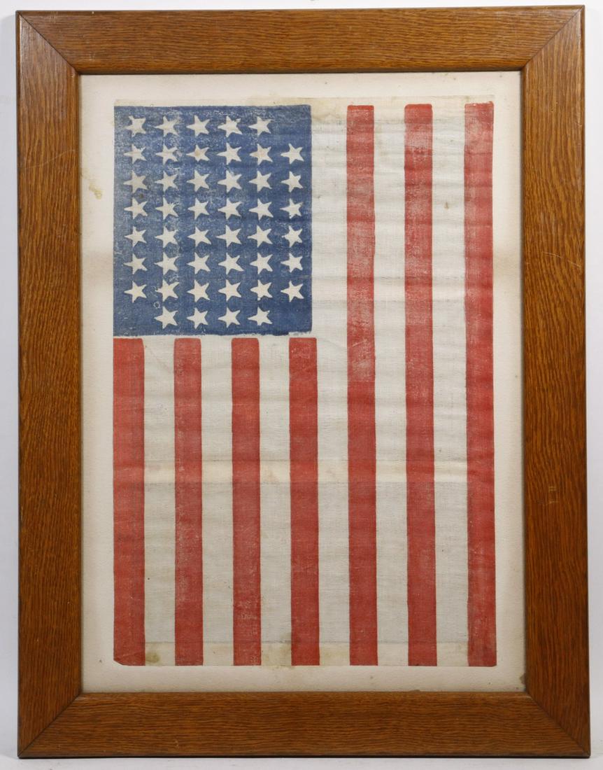 FRAMED HISTORIC AMERICAN FLAG (1 of 2)