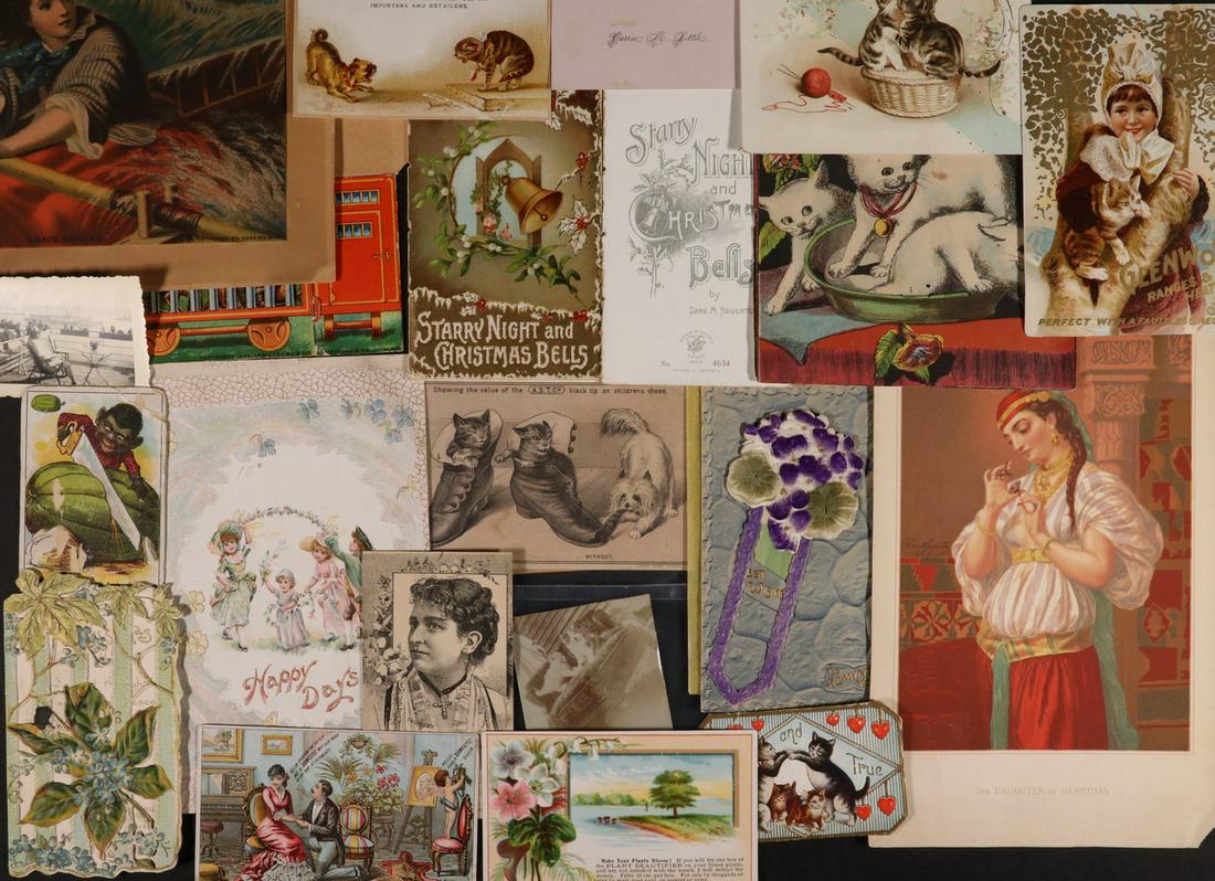 LOT OF CHROMOLITHO TRADE CARDS & ETC. (1 of 2)