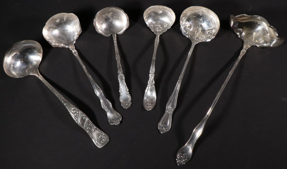 (6) SILVER-PLATE LADLES BY ROGERS (1 of 2)