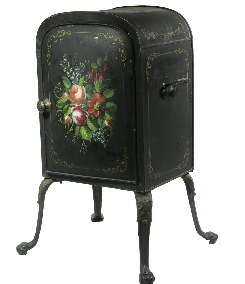 TOLE PAINTED PLATE WARMER (1 of 3)