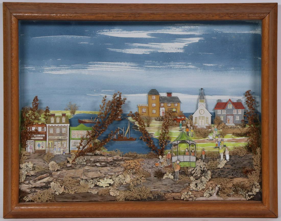 FRAMED VILLAGE DIORAMA BY LAURA FAIRBURN (1 of 3)