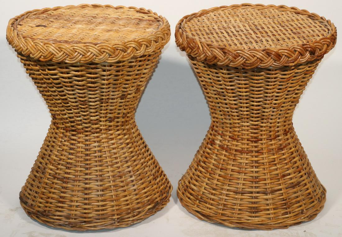 PR ROUND WICKER SIDE TABLES (1 of 2)