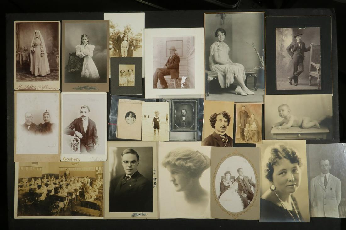 COLLECTION OF APPROX (145) EARLY PHOTO PORTRAITS (1 of 2)