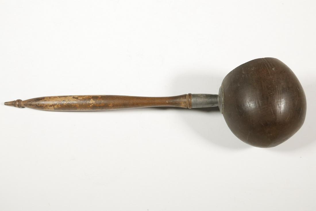 19TH C. SAILOR-MADE COCONUT SHELL WATER LADLE (1 of 2)