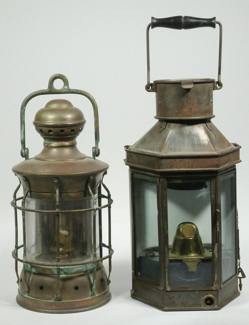(2) BRITISH MARINE LANTERNS (1 of 5)