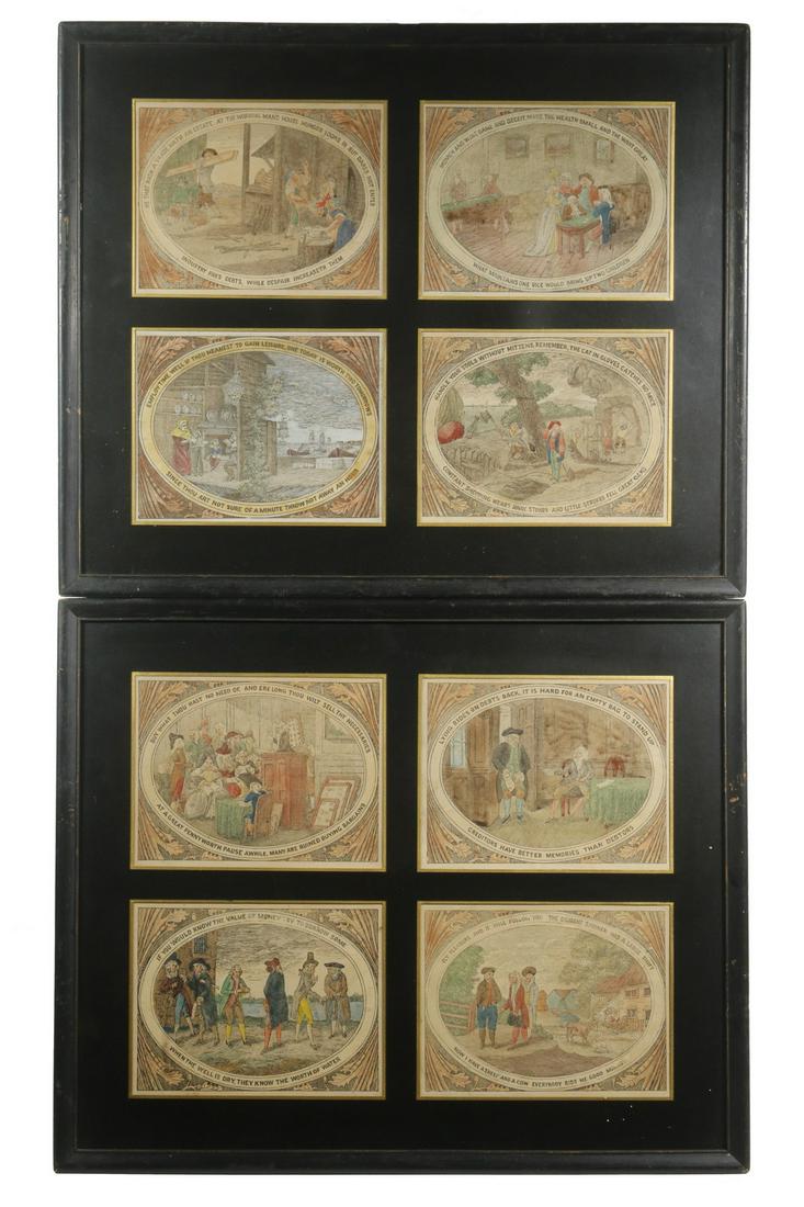 (8) POOR RICHARD PRINTS IN (2) FRAMES (1 of 3)