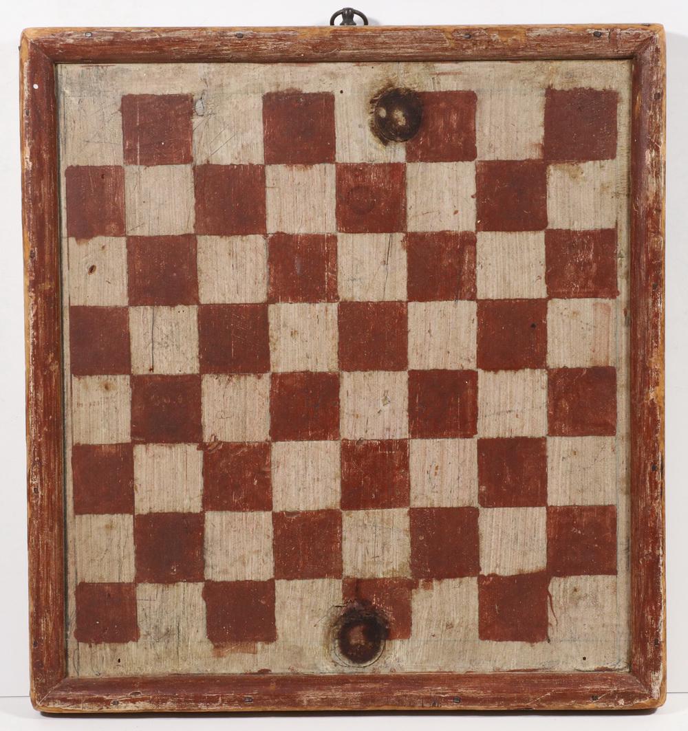 FOLK ART PAINTED GAME BOARD (1 of 2)
