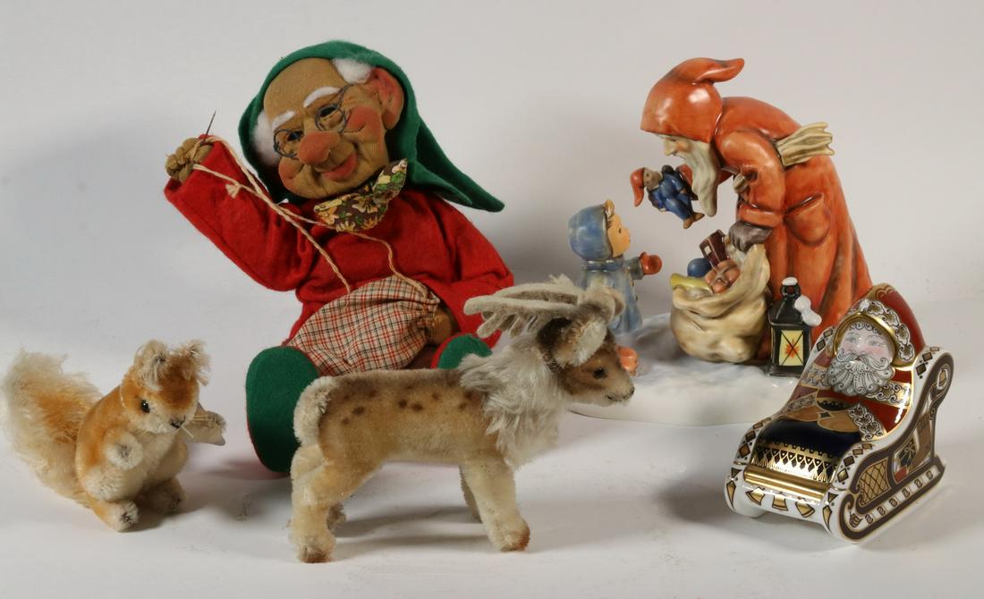 (5) STUFFED ANIMALS & FIGURINES, INCL. STEIFF, ROYAL (1 of 3)