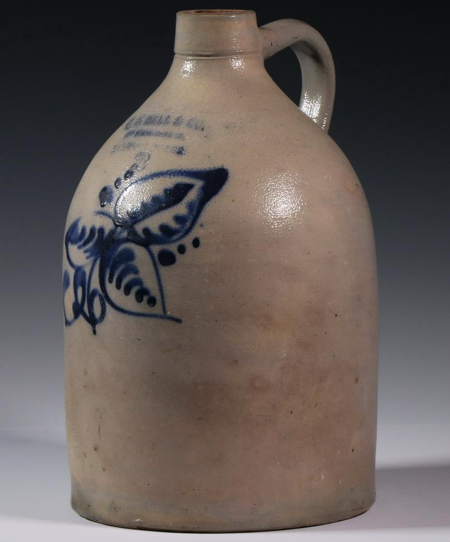 E.E. HALL & CO., BOSTON STONEWARE MERCHANT JUG (1 of 3)
