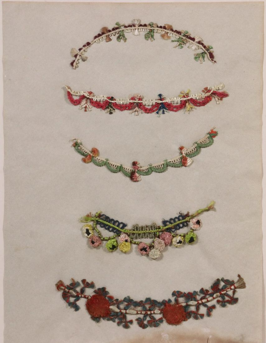 (3) FRAMED SET 19TH C. FRENCH DRESS TRIMS (1 of 3)