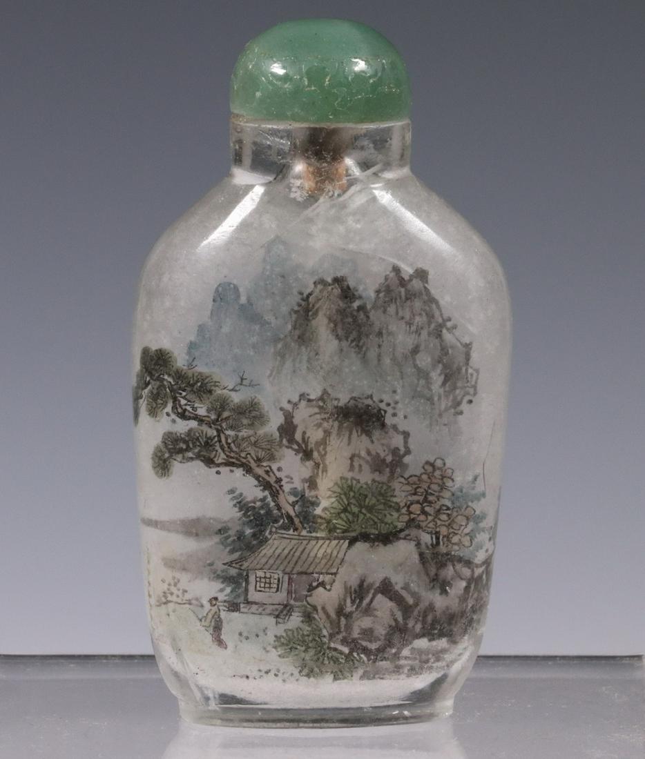CHINESE REVERSE GLASS PAINTED SNUFF BOTTLE (1 of 4)