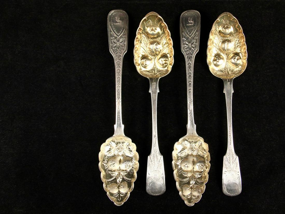 (4) STERLING SILVER BERRY SPOONS (1 of 3)