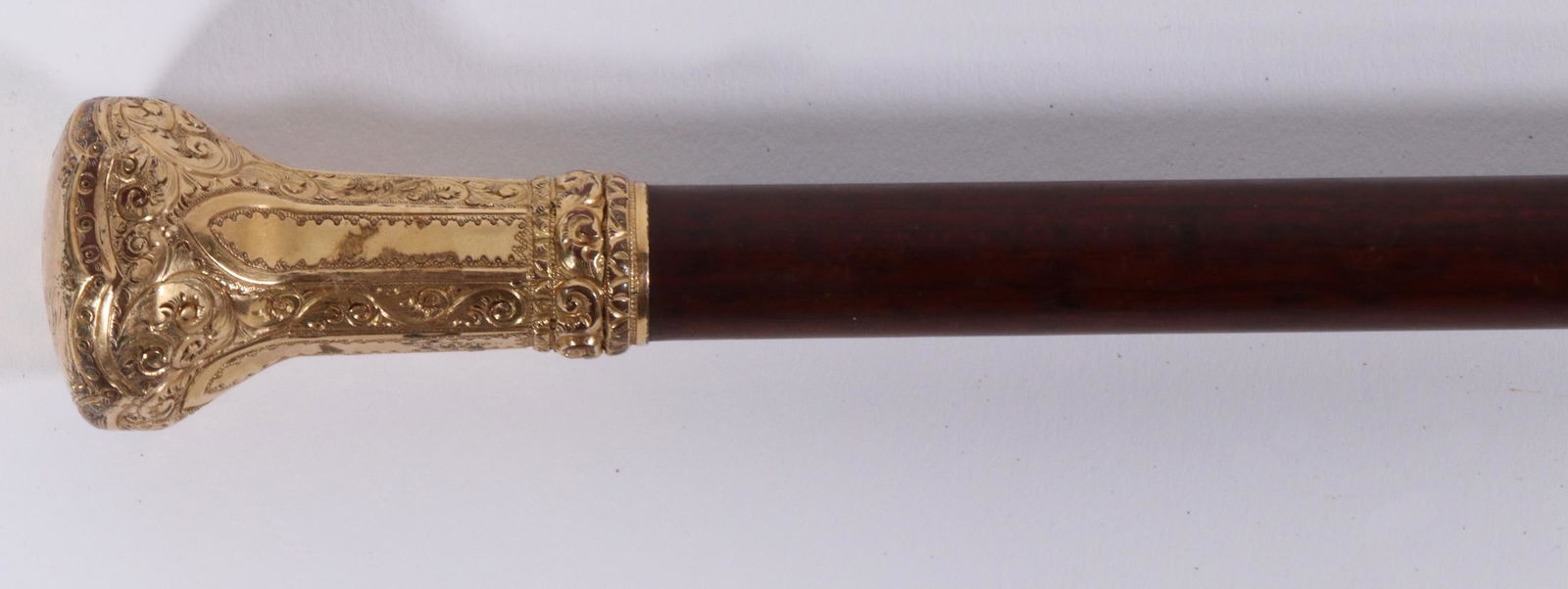 EVENING STICK WITH GOLD-PLATED AND INSCRIBED KNOP (1 of 3)