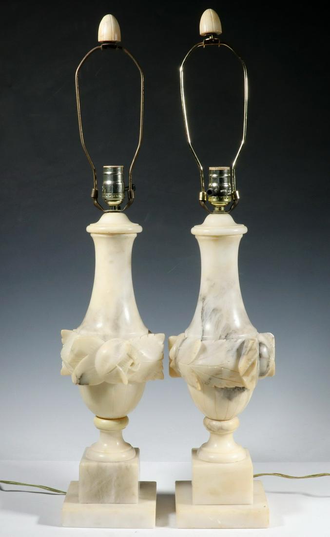 PR OF ALABASTER LAMPS (1 of 3)