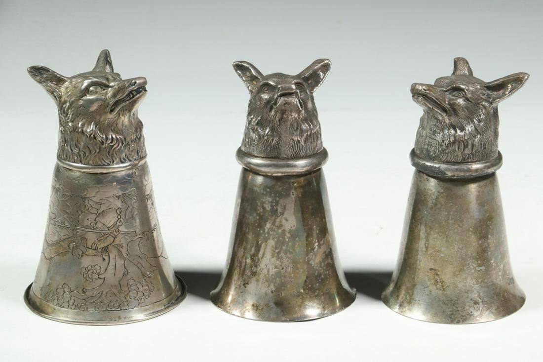 (3) SILVER & SILVER-PLATE STIRRUP CUPS (1 of 1)