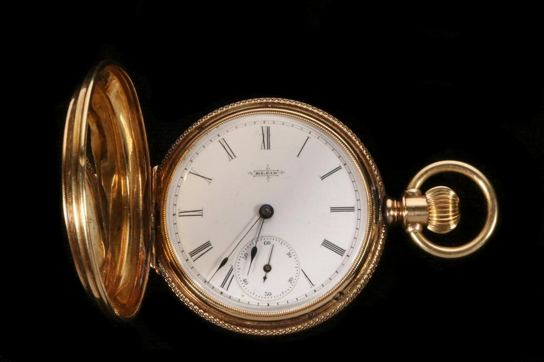 18K GOLD ELGIN POCKET WATCH (1 of 5)