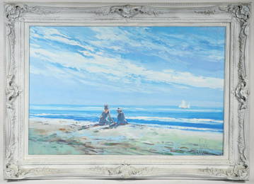 LATE 20TH C. BEACH SCENE SIGNED 'ANDRE'