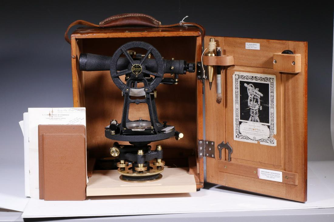 CASED BERGER & SONS SURVEYOR'S TRANSIT (1 of 4)