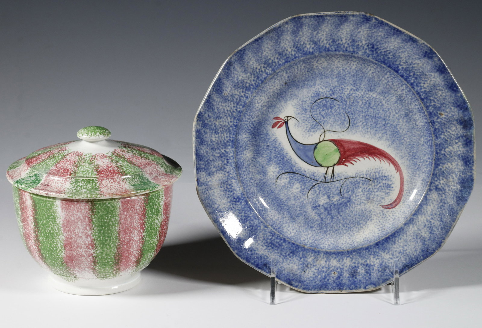 (2 PCS) ENGLISH SPATTERWARE (1 of 2)