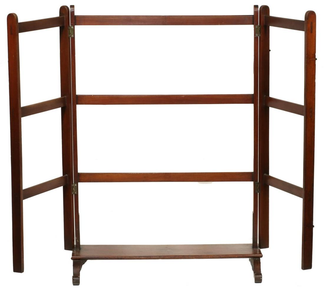 MAHOGANY FOLDING QUILT RACK (1 of 4)