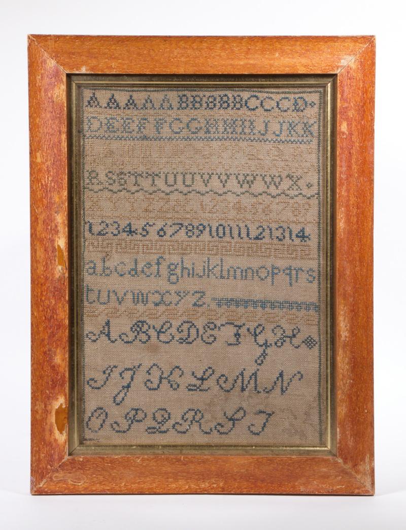 AMERICAN EARLY 19TH C. FRAMED SAMPLER (1 of 2)