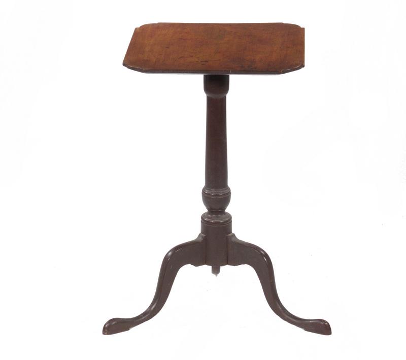 18TH C. QUEEN ANNE CHERRY TILT TOP CANDLESTAND (1 of 3)