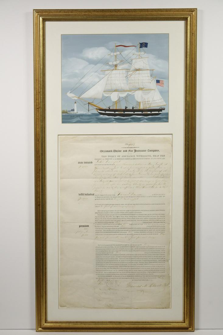 1805 INSURANCE POLICY ON THE BRIG 'SWIFT', ALONG WITH A (1 of 3)
